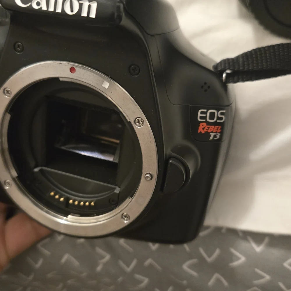 Canon Black DSLR Camera with LCD Screen